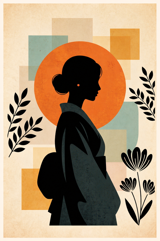 Warm Tones Feminine Silhouette