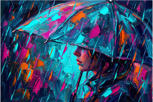 Vibrant Umbrella Street Scene