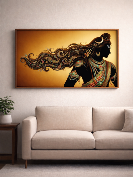 Divine Shiva Silhouette Wall Art