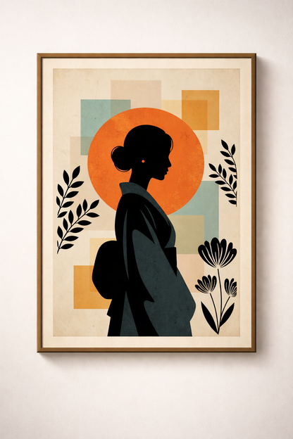 Warm Tones Feminine Silhouette