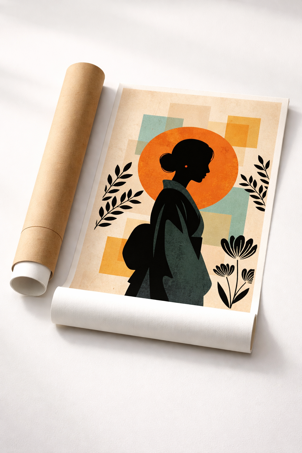 Warm Tones Feminine Silhouette