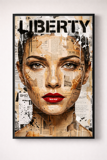 Liberty Collage Woman Portrait