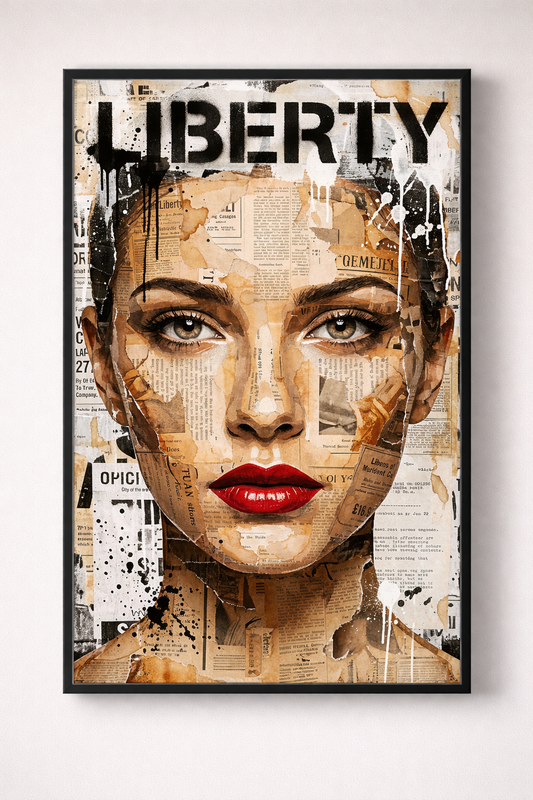 Liberty Collage Woman Portrait