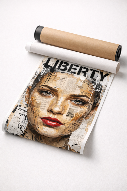 Liberty Collage Woman Portrait