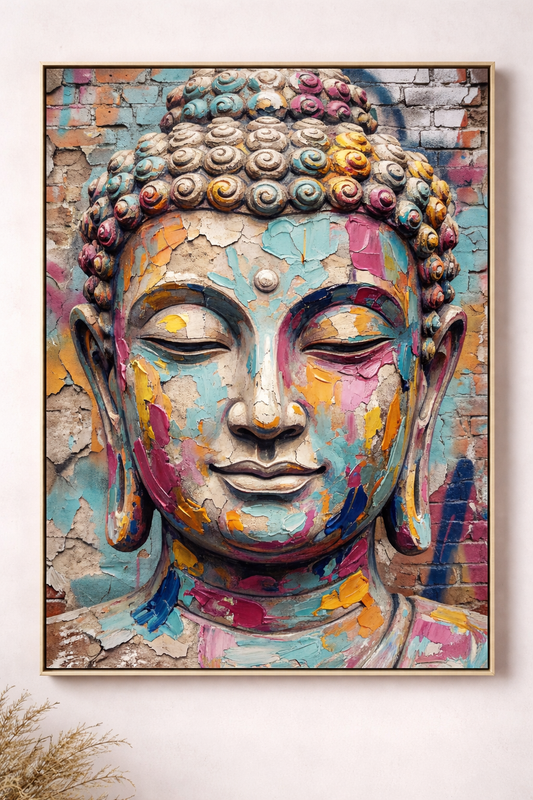 Meditative Buddha Color Splash