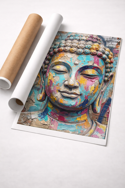 Meditative Buddha Color Splash