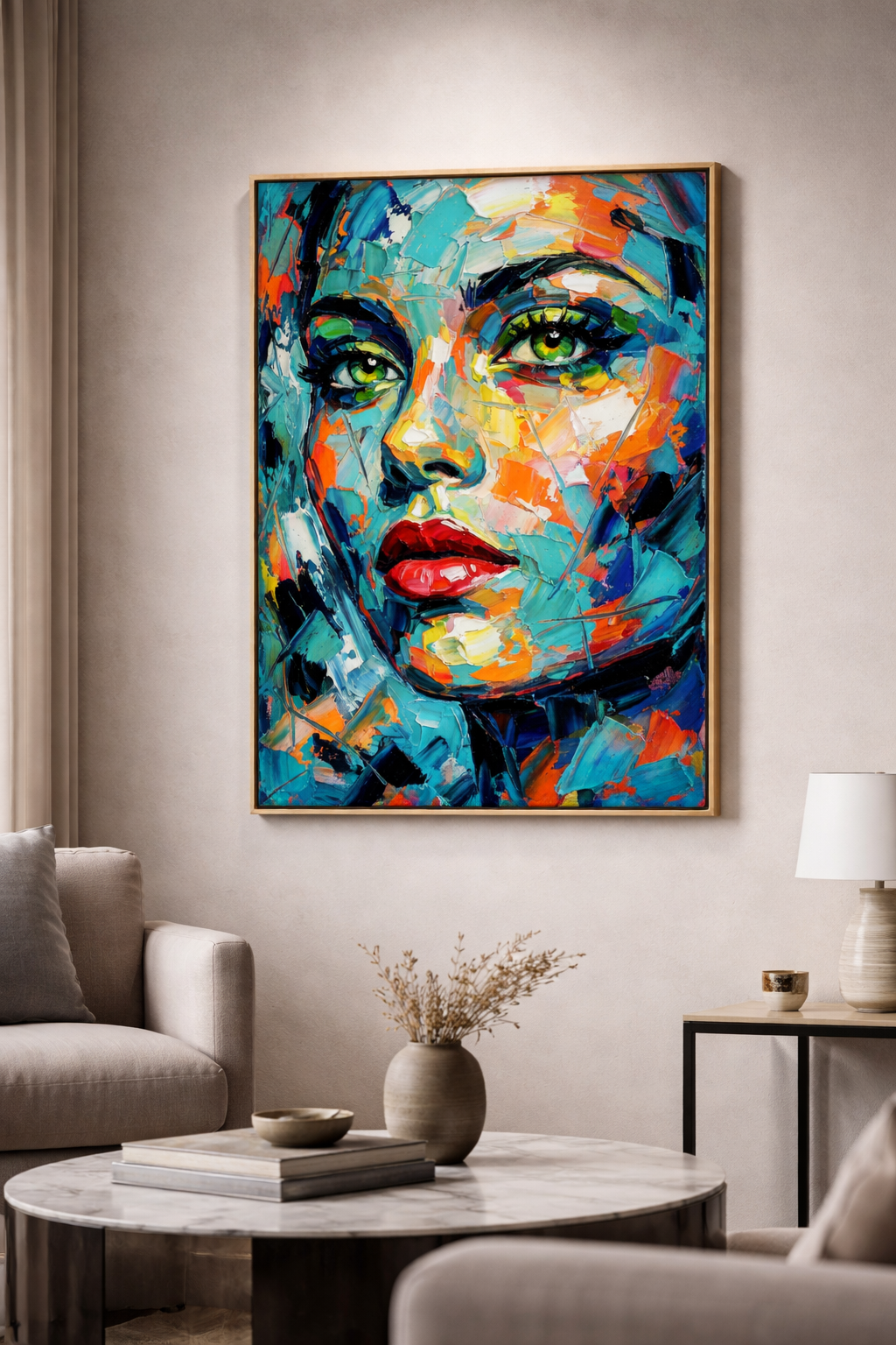 Vibrant Abstract Woman Portrait
