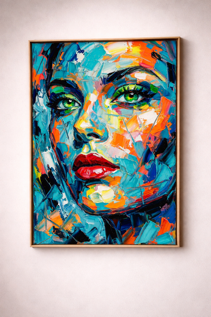Vibrant Abstract Woman Portrait