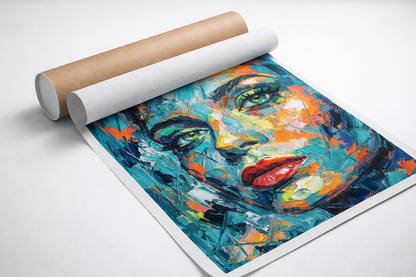 Vibrant Abstract Woman Portrait