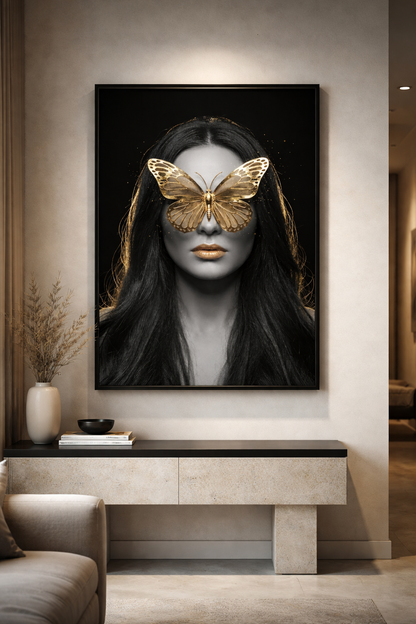 Surreal Butterfly Woman Wall Art