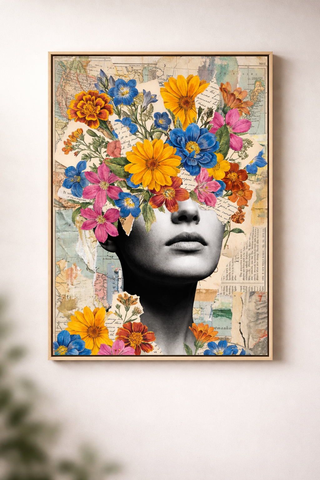 Floral Thoughts Woman Artwork