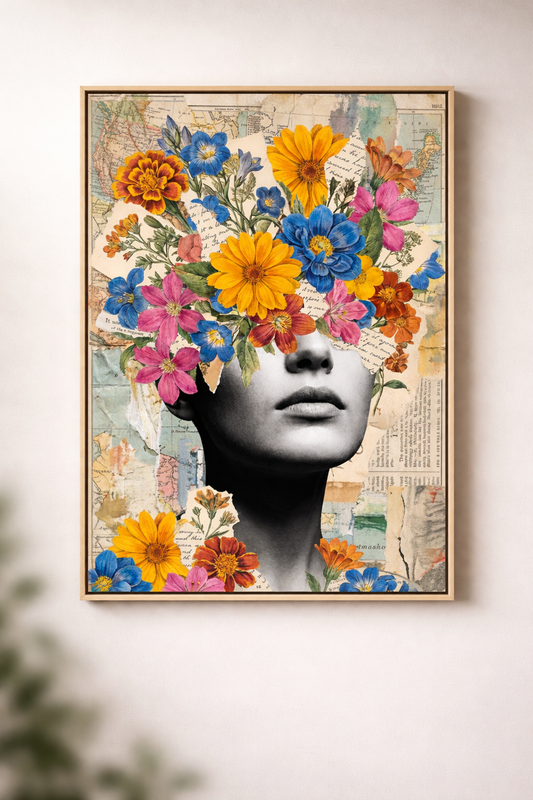 Floral Thoughts Woman Artwork