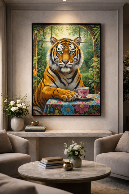 Sophisticated Tiger Tea Scene