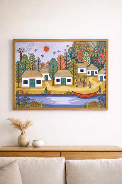 Folk Village Landscape Painting