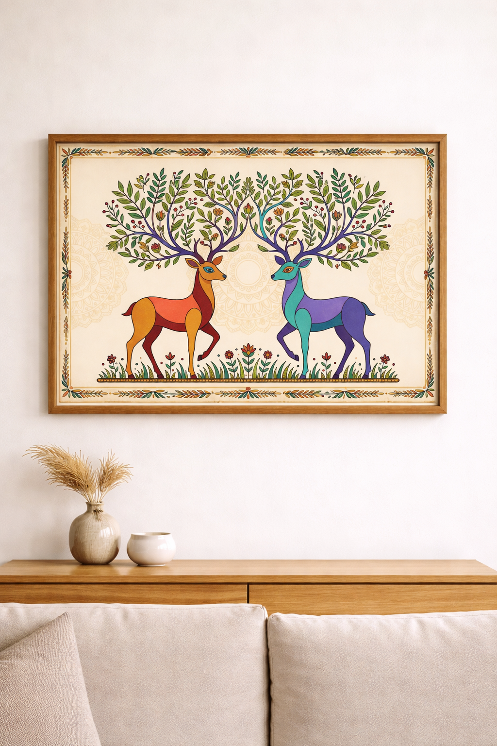 Twin Deer Nature Motif
