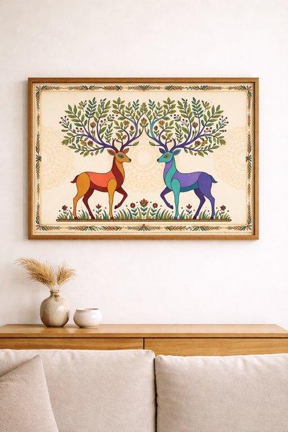 Twin Deer Nature Motif