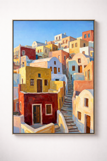Santorini Inspired Colorful Village