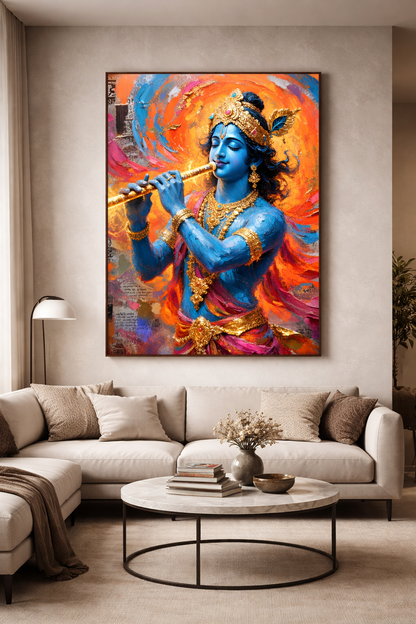 Divine Melody Krishna Painting