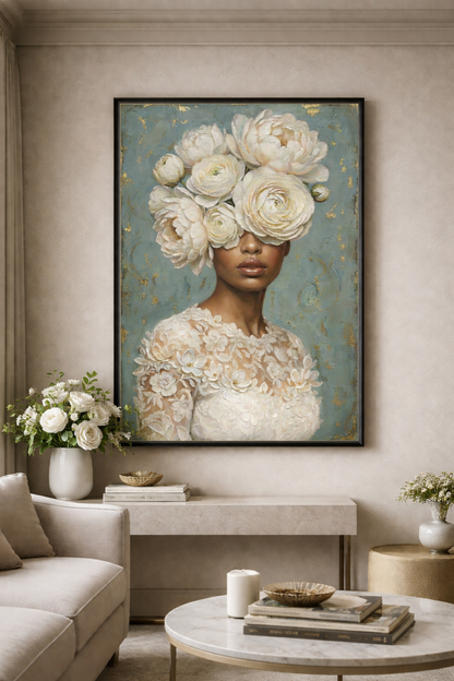 Floral Crown Woman Portrait