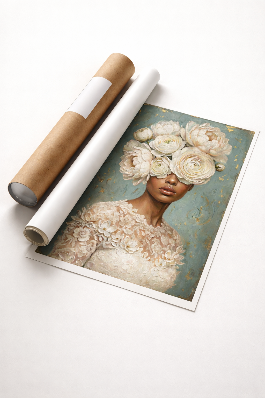 Floral Crown Woman Portrait