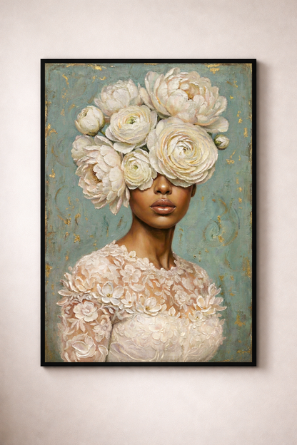 Floral Crown Woman Portrait