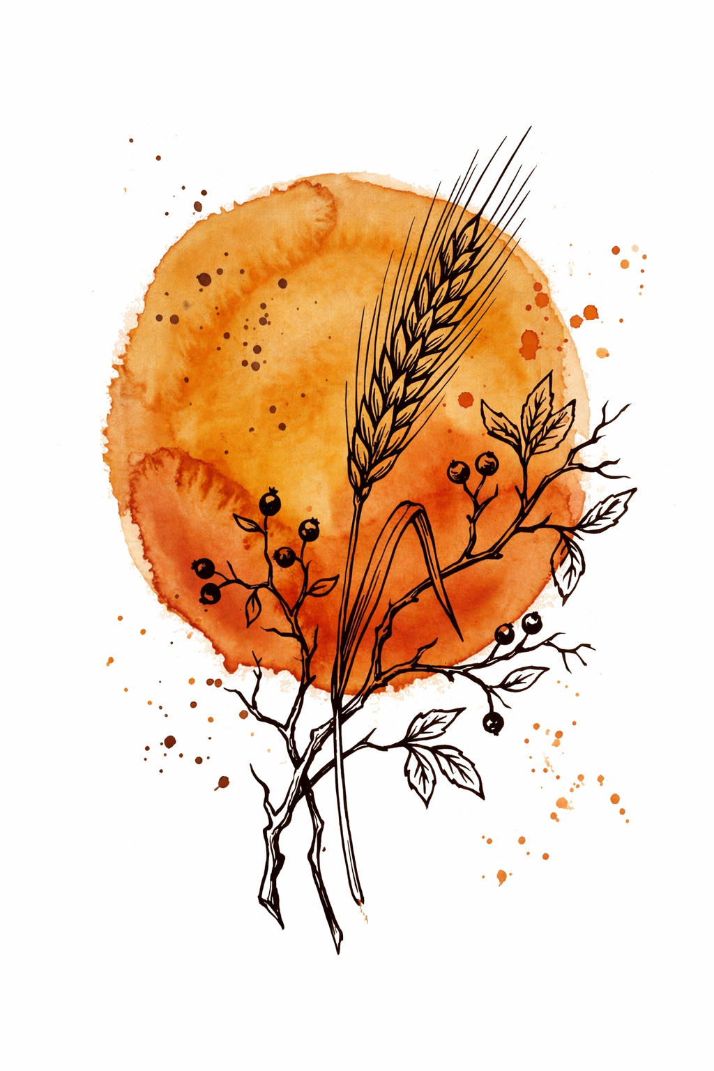 Autumn Harvest Botanical Artwork