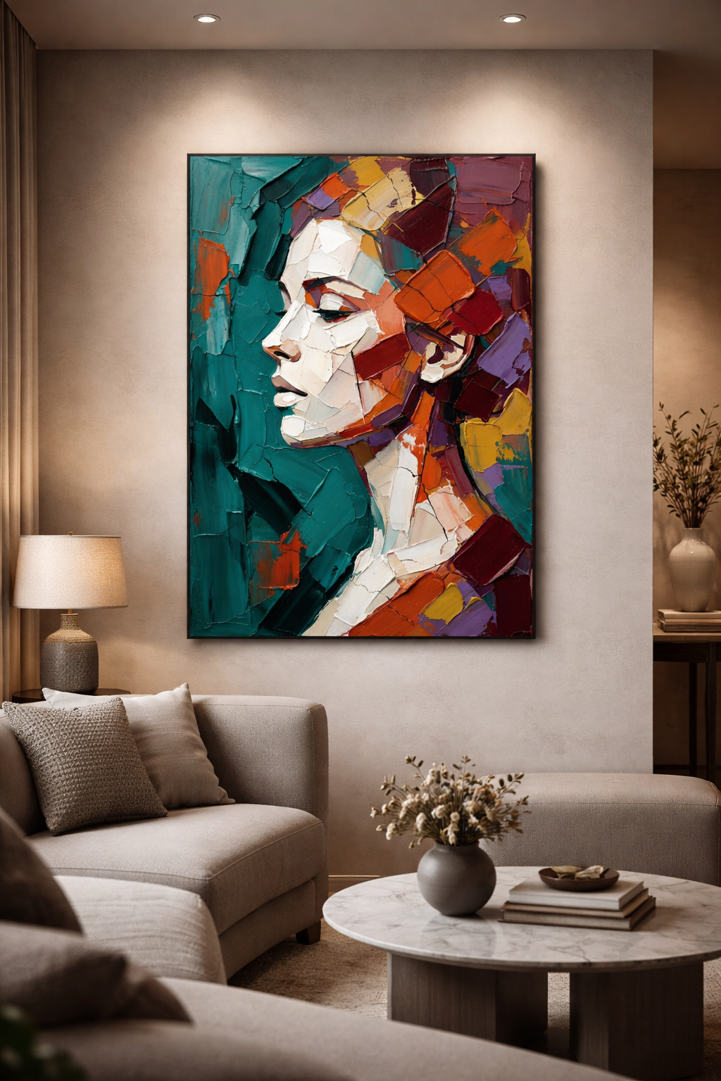 Contemporary Abstract Lady Portrait
