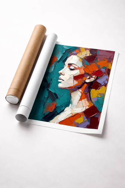 Contemporary Abstract Lady Portrait
