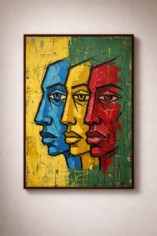 Human Connection Abstract Faces