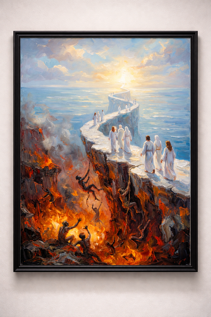 Heavenly Ascent Over Inferno