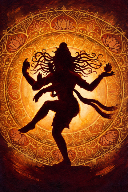 Shiva Nataraja Golden Mandala
