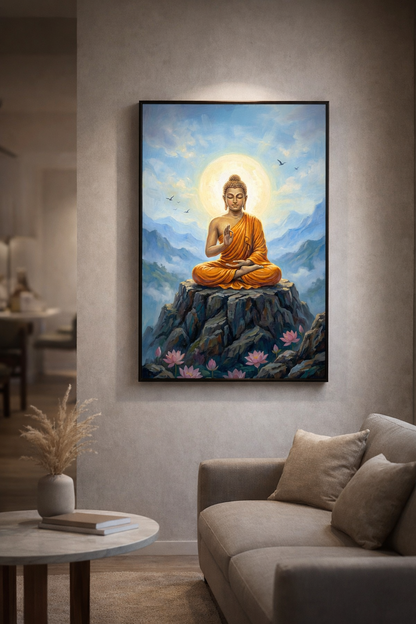 Buddha Enlightenment Mountain Serenity