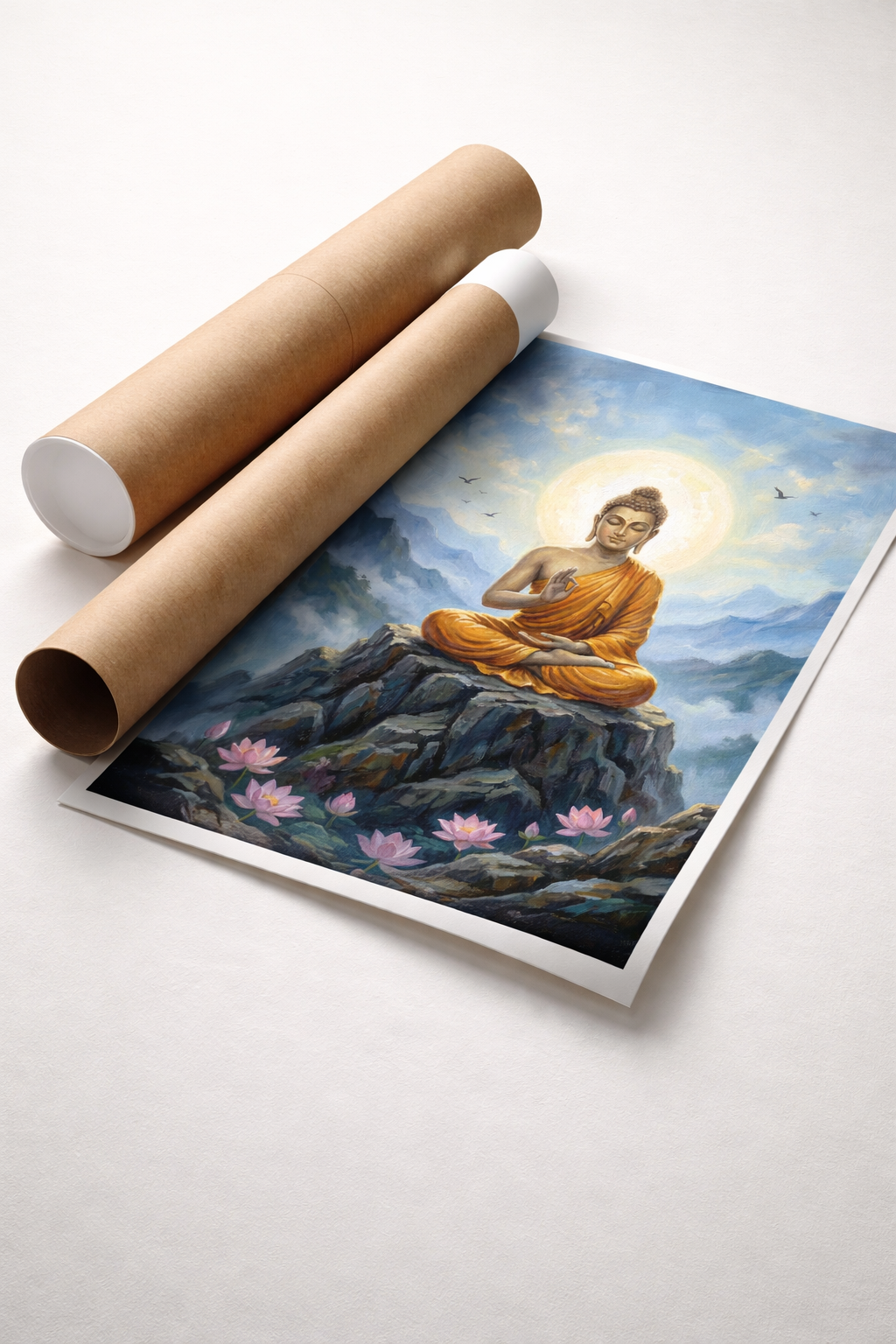 Buddha Enlightenment Mountain Serenity