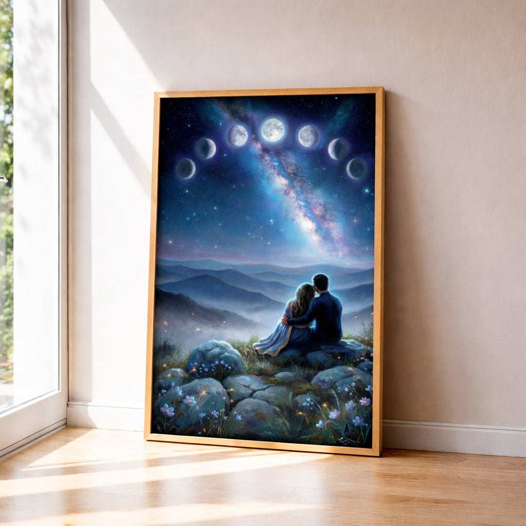 Moon star Love Night