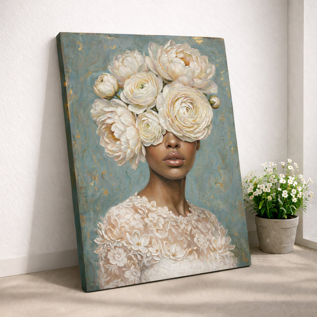 Floral Crown Woman Portrait