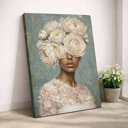 Floral Crown Woman Portrait