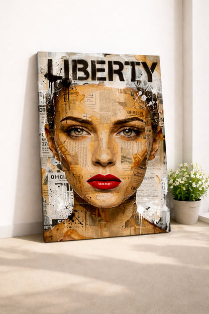 Liberty Collage Woman Portrait