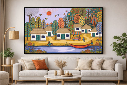 Folk Village Landscape Painting