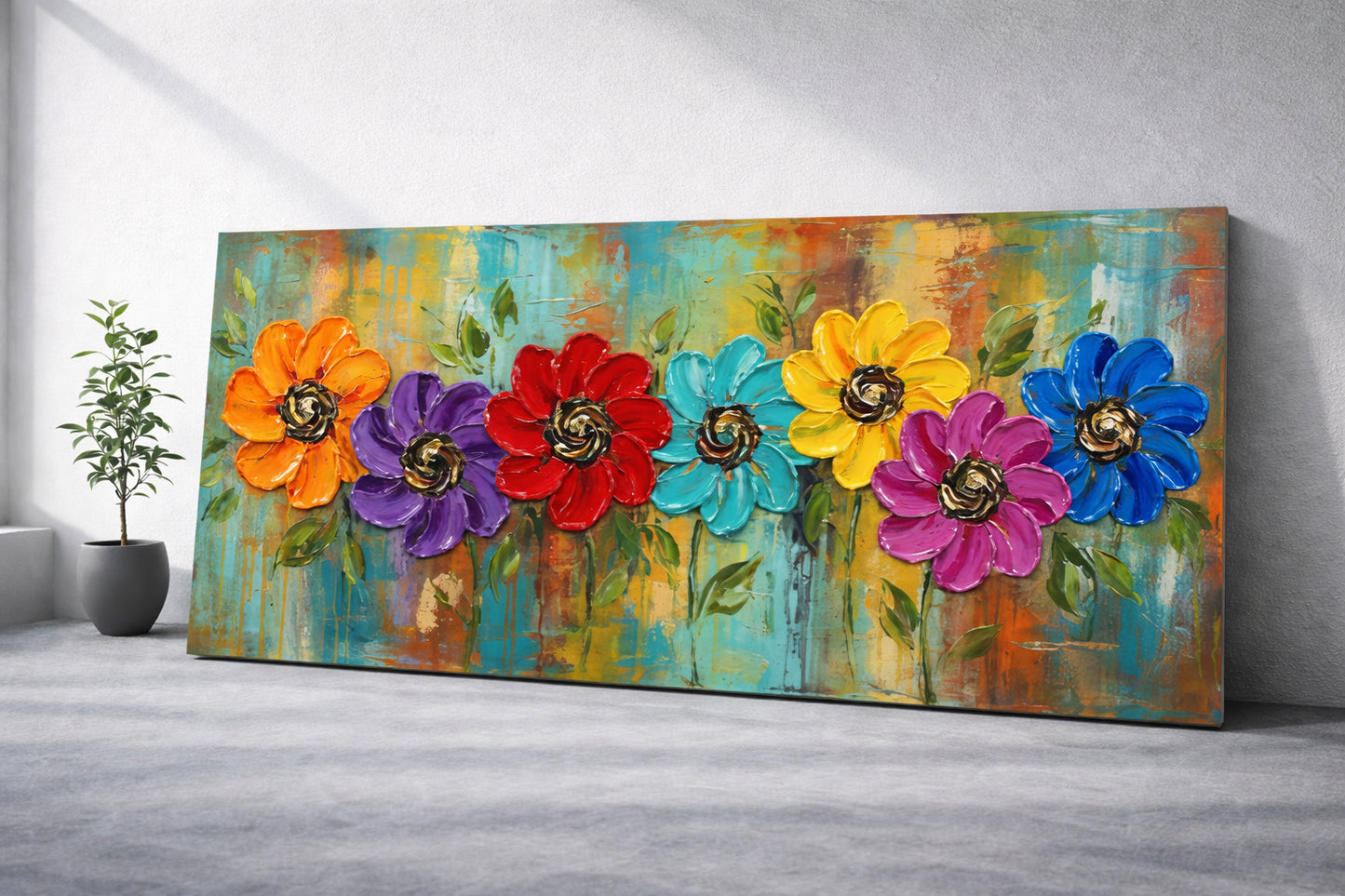 Colorful Floral Modern Wall Art