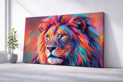Colorful Majestic Lion Artwork