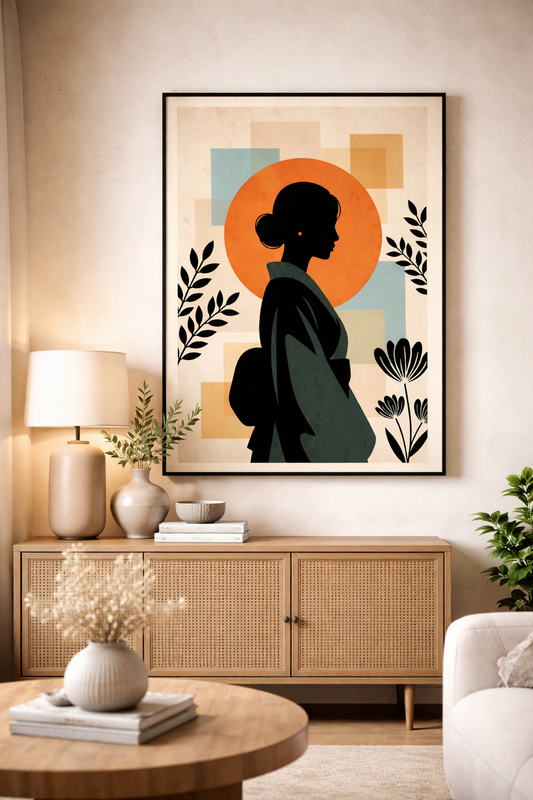 Warm Tones Feminine Silhouette