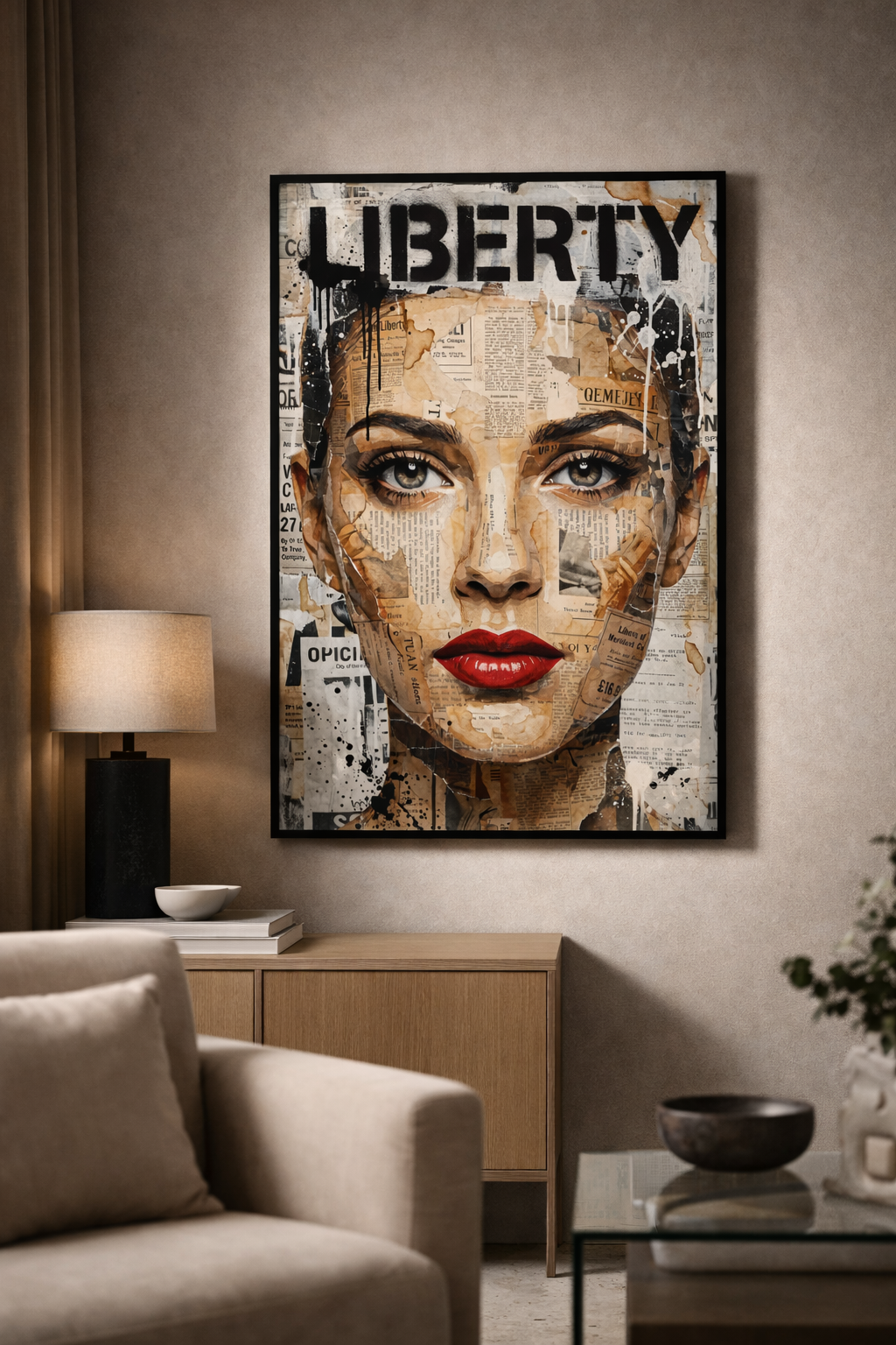 Liberty Collage Woman Portrait
