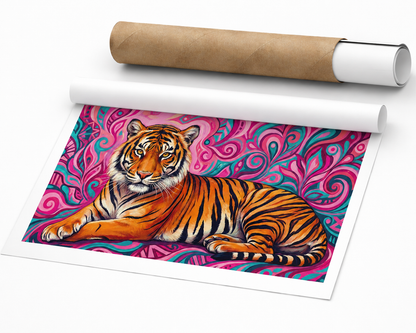 Vibrant Royal Tiger Wall Art