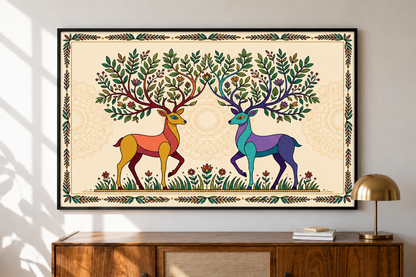 Twin Deer Nature Motif