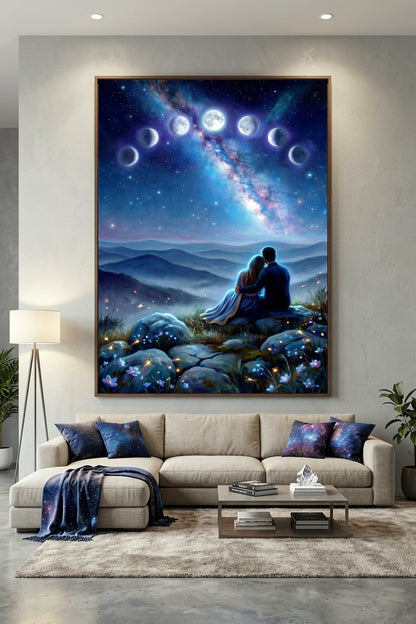 Moon star Love Night